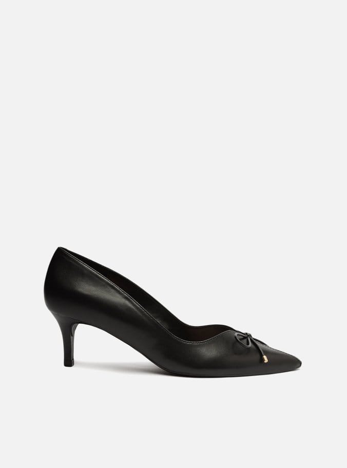 Scarpin Couro Laço Bico Fino Arezzo